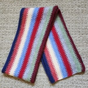 Abercrombie 75% Wool & 25% Nylon Unisex Multi-Stripped Multi-Color Scarf